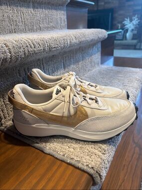Nike Cream & Gold Retro Runner Sneakers